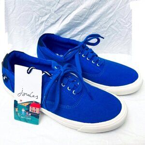 Joules Brighton Mid Blue Canvas Sneakers